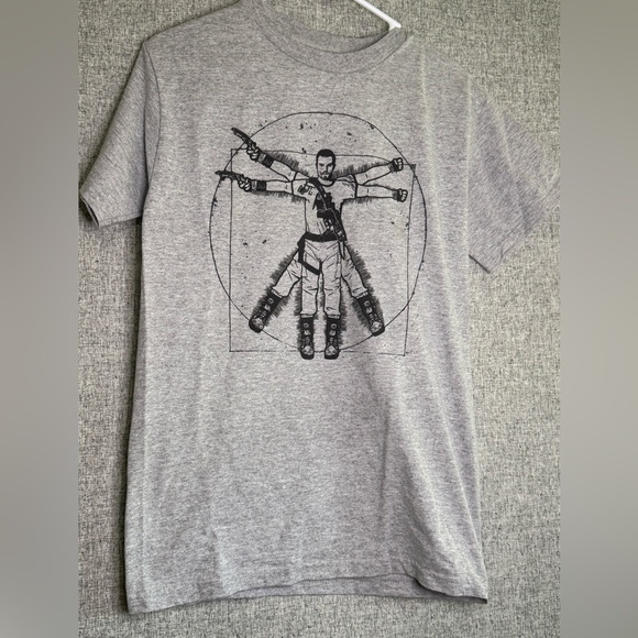 Firefly Jane Cobb Vitruvian Man Ripple Junction Gray Graphic Tee Sci Fi - Picture 1 of 4